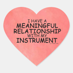 Meaningful Relationship Instrument Heart Sticker