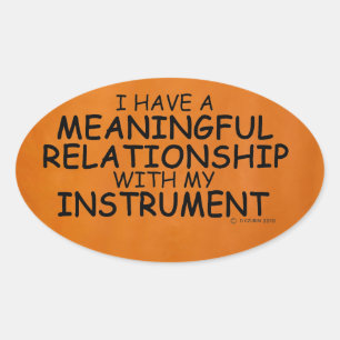 Meaningful Relationship Instrument Oval Sticker