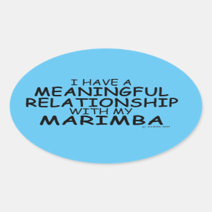 Meaningful Relationship Marimba Oval Sticker