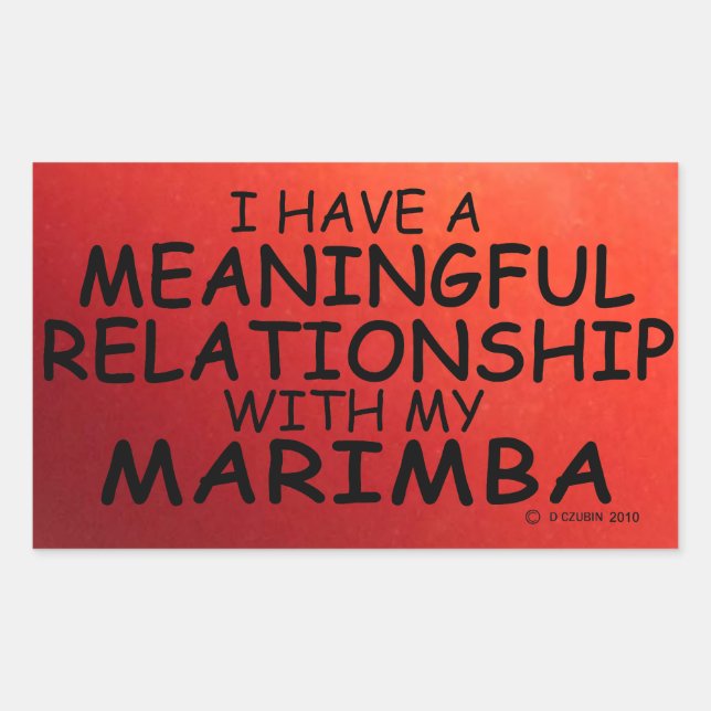 Meaningful Relationship Marimba Rectangular Sticke Rectangular Sticker (Front)