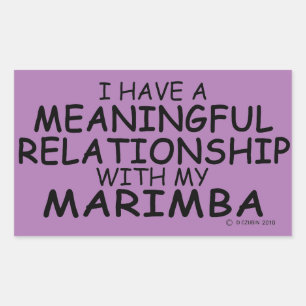 Meaningful Relationship Marimba Rectangular Sticke Rectangular Sticker