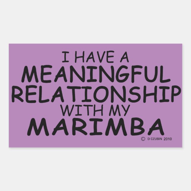 Meaningful Relationship Marimba Rectangular Sticke Rectangular Sticker (Front)