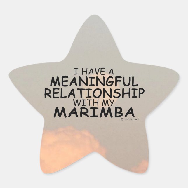 Meaningful Relationship Marimba Star Sticker (Front)