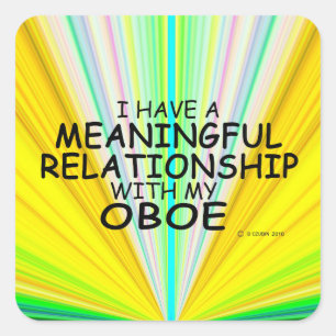 Meaningful Relationship Oboe Square Sticker