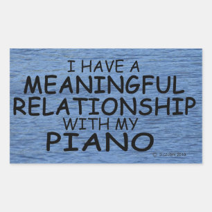 Meaningful Relationship Piano Rectangular Sticker