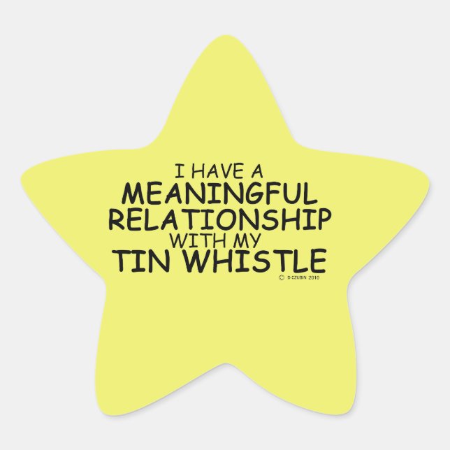 Meaningful Relationship Tin Whistle Star Sticker (Front)