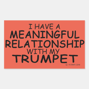 Meaningful Relationship Trumpet Rectangular Sticke Sticker