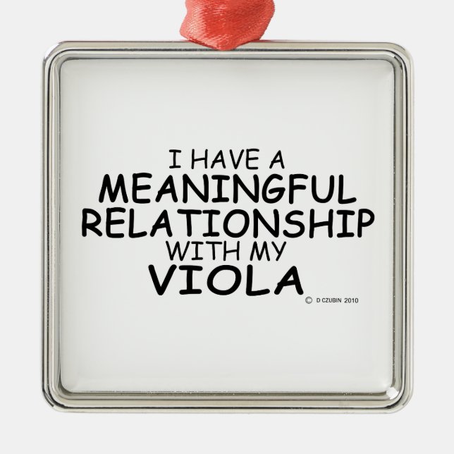 Meaningful Relationship Viola Metal Tree Decoration (Front)