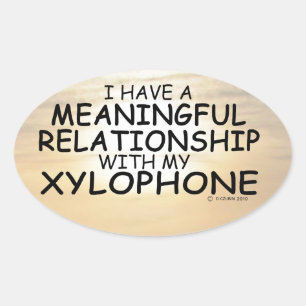 Meaningful Relationship Xylophone Oval Sticker