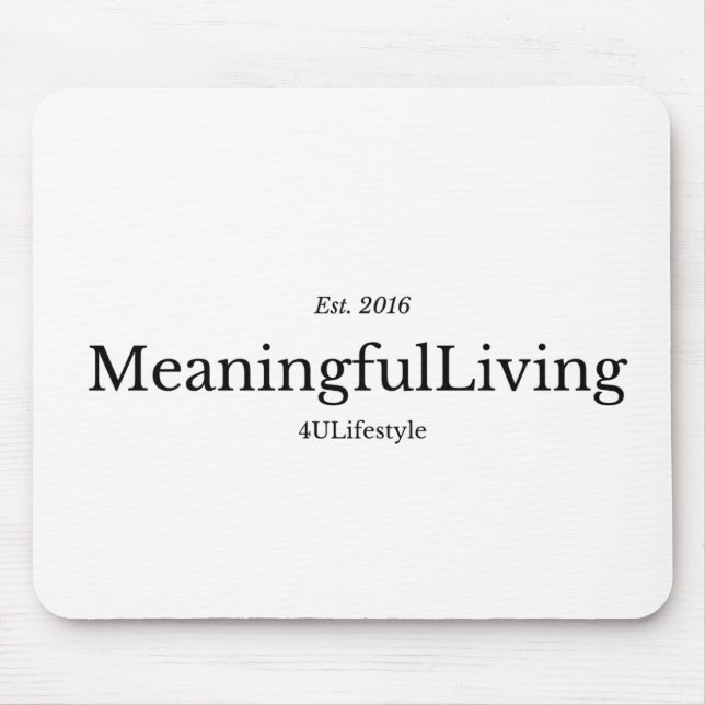 MeaningfulLiving Brand red sentence logo Mouse Mat (Front)
