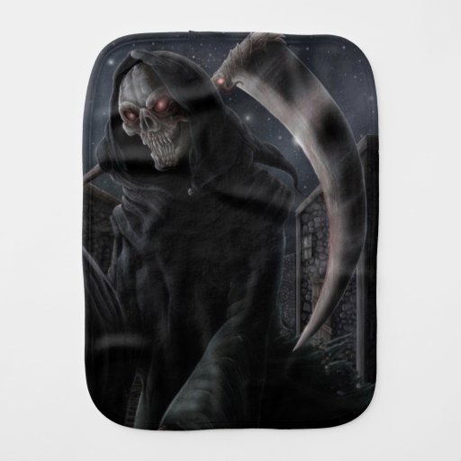 Image of means Grim Reaper Burp Cloth
