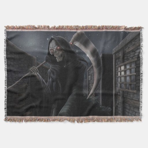 Image of means Grim Reaper Throw Blanket