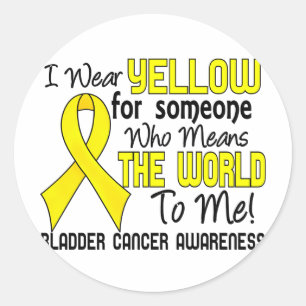 Means The World To Me 2 Bladder Cancer Classic Round Sticker
