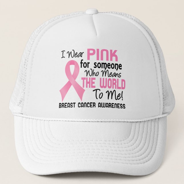 Means The World To Me 2 Breast Cancer Trucker Hat (Front)