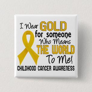 Means The World To Me 2 Childhood Cancer 15 Cm Square Badge