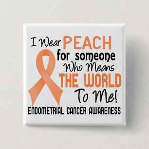 Means The World To Me 2 Endometrial Cancer 15 Cm Square Badge