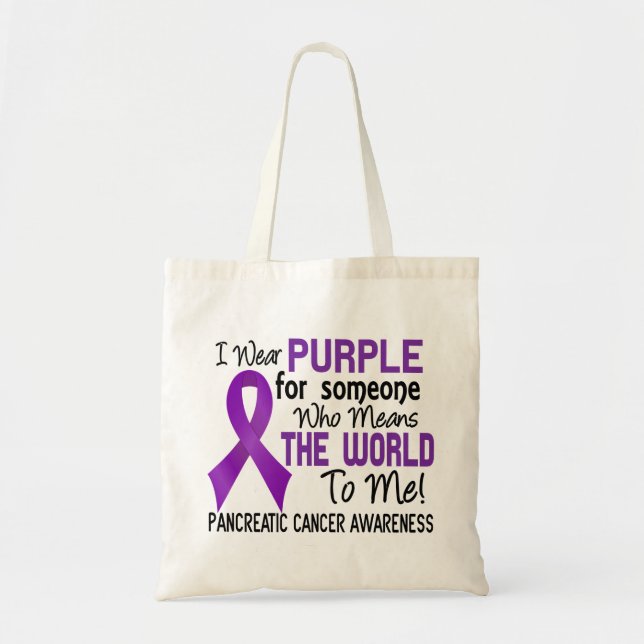 Means The World To Me 2 Pancreatic Cancer Tote Bag (Front)