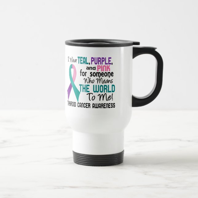 Means The World To Me 2 Thyroid Cancer Travel Mug (Right)