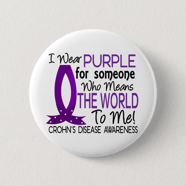 Means The World To Me Crohn's Disease 6 Cm Round Badge (Front)