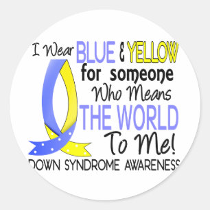 Means The World To Me Down Syndrome Classic Round Sticker