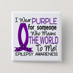 Means The World To Me Epilepsy 15 Cm Square Badge
