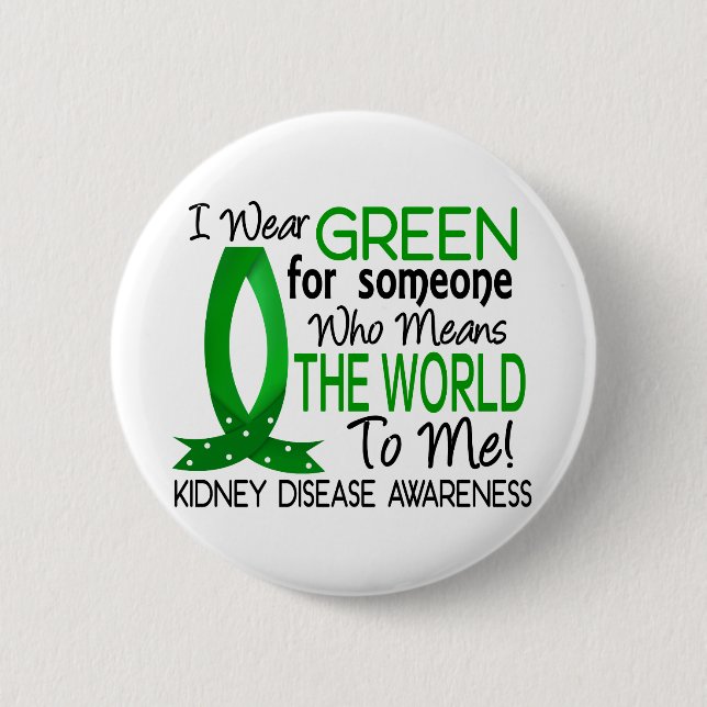 Means The World To Me Kidney Disease 6 Cm Round Badge (Front)