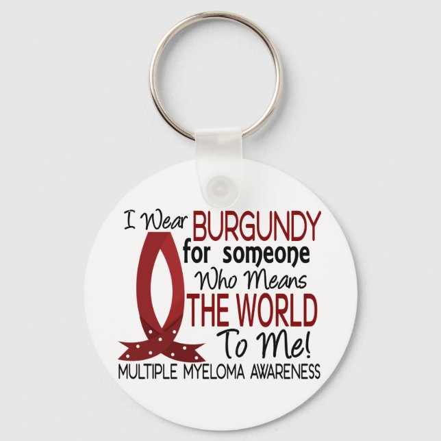 Means The World To Me Multiple Myeloma Key Ring (Front)