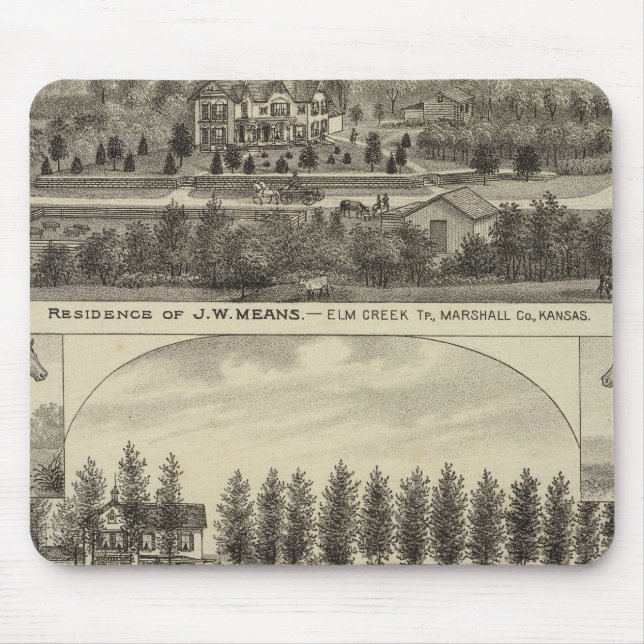 Means, Trout and Sabins in Kansas Mouse Mat (Front)