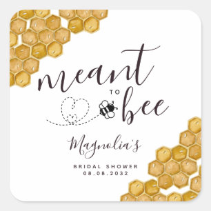Meant to Be Bridal Shower Square Sticker