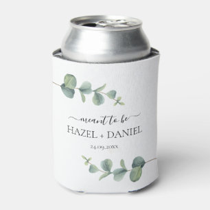  Meant To be Eucalyptus Greenery Wedding  Can Cooler