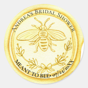 Meant to Bee Bridal Shower  Classic Round Sticker