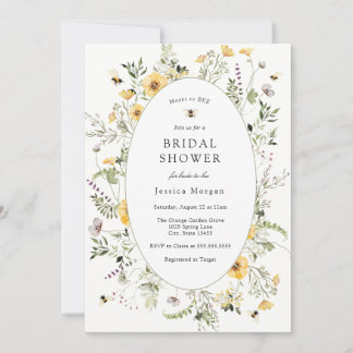 Meant to Bee Bridal Shower | Floral Garden  Invitation