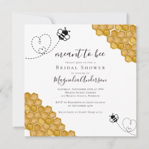 Meant to Bee Bridal Shower Invitation