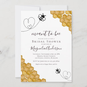 Meant to Bee Bridal Shower Invitation