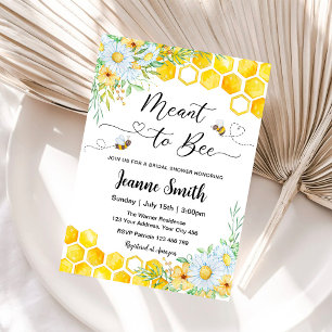 Meant to bee bridal shower invitation