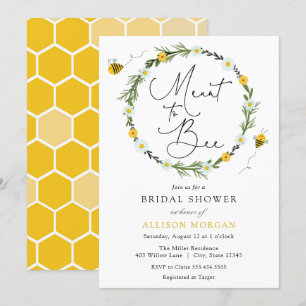 Meant to Bee Bridal Shower Invitation