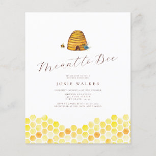 Meant to Bee Bridal Shower Invitation