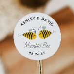 Meant To Bee Bumble Bee Wedding Favours Classic Round Sticker<br><div class="desc">Meant To Bee Bumble Bee Wedding Favours</div>