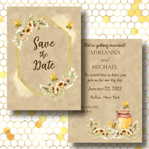 Meant to Bee Cute Affordable Wedding Save the Date Invitation