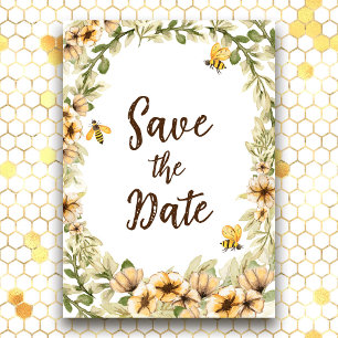 Meant to Bee Cute Affordable Wedding Save the Date Invitation