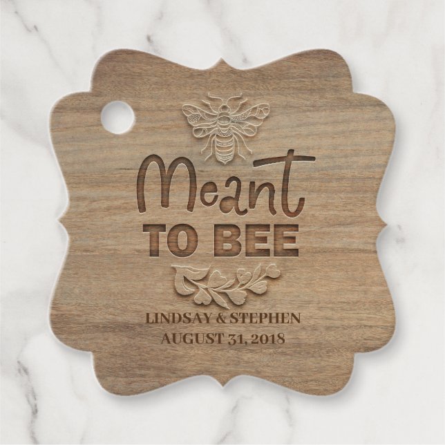 Meant To Bee Honey Favour Tags (Front)