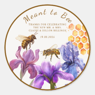 Meant to Bee Honey Wedding Favour Classic Round Sticker