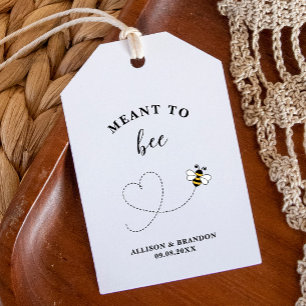 Meant to Bee Jar Label, Wedding Favor Honey  Gift Tags