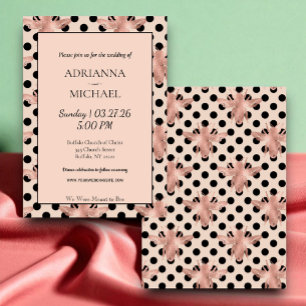 Meant to Bee Rustic Pink Wedding Invitation
