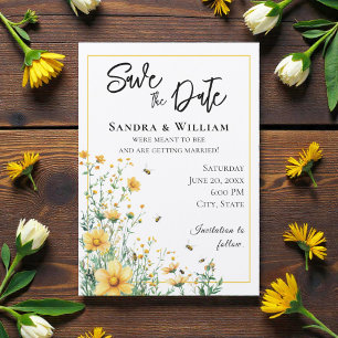 Meant to Bee Rustic Save the Date Invitation