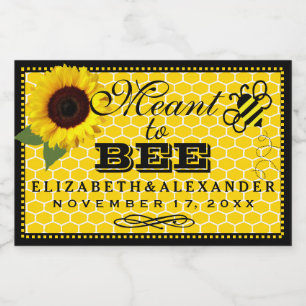 Meant To Bee Sunflower Wedding Guest Favour Label