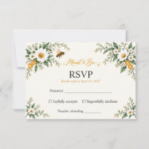 Meant to Bee Watercolor Wildflower Wedding