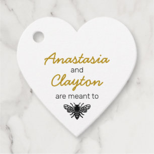 Meant to Bee Wedding Bridal Shower Thank You Favour Tags