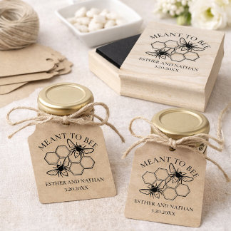 Meant to Bee Wedding Favour Rubber Stamp