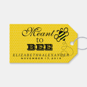 Meant To Bee Wedding Guest Favour Thank You Gift Tags